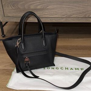 Longchamp Black Mailbox Crossbody Bag
